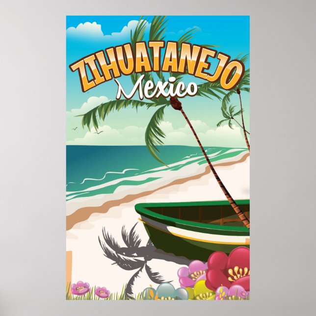Poster de viagens mexicano Zihuatanejo (Frente)