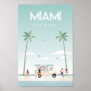 poster de viagens Miamia Beach
