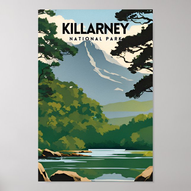 Poster de viagens mínimo do Parque Nacional Killar (Frente)
