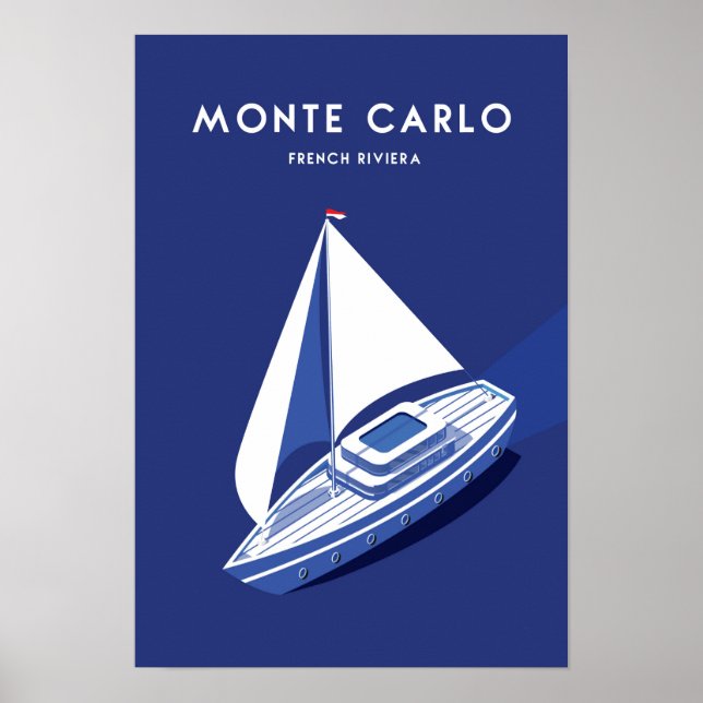 Poster de viagens Monte carlo Mônaco riviera franc (Frente)