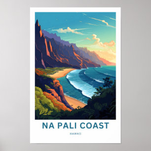 Poster de viagens Na Costa do Havaí