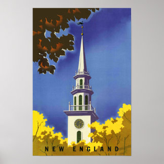Poster de viagens New England