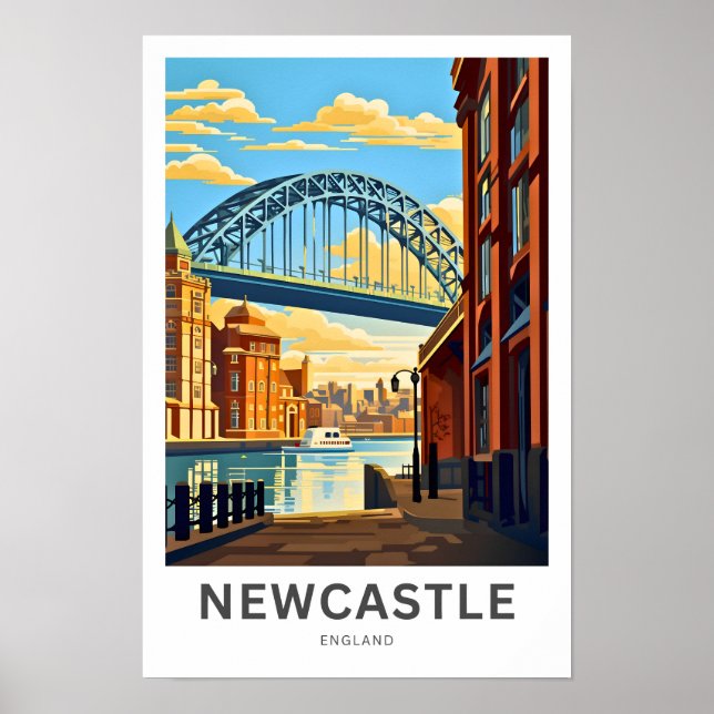 Poster de viagens Newcastle England (Frente)