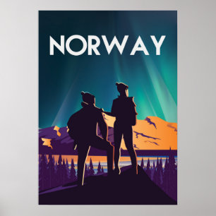 poster de viagens Noruega