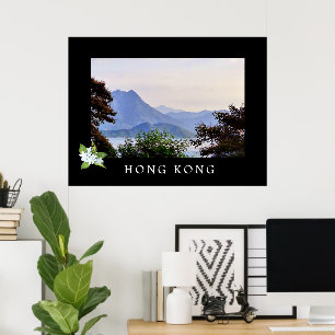 Poster de viagens novo dos territórios de Hong