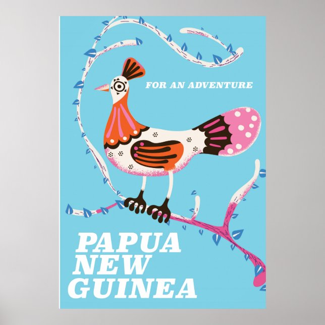Poster de viagens Papua Nova Guiné (Frente)
