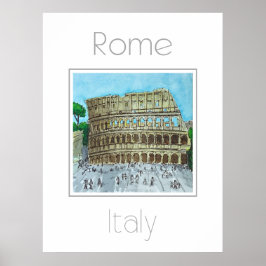 Poster de viagens para Roma Itália