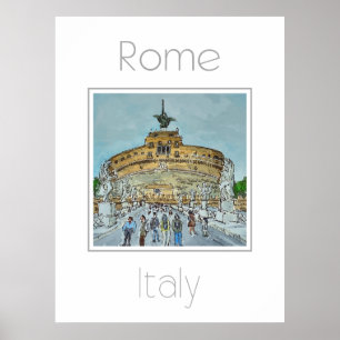Poster de viagens para Roma Itália