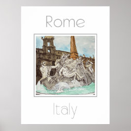 Poster de viagens para Roma Itália
