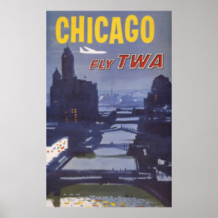 Poster de viagens Para Voos Da Trans World Airline