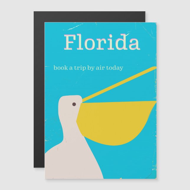 Poster de viagens Pelicano Vintage Florida (Frente/Verso)