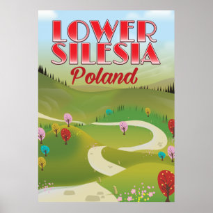 poster de viagens Polônia da Baixa Silésia