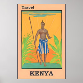 Poster de viagens Quênia-África
