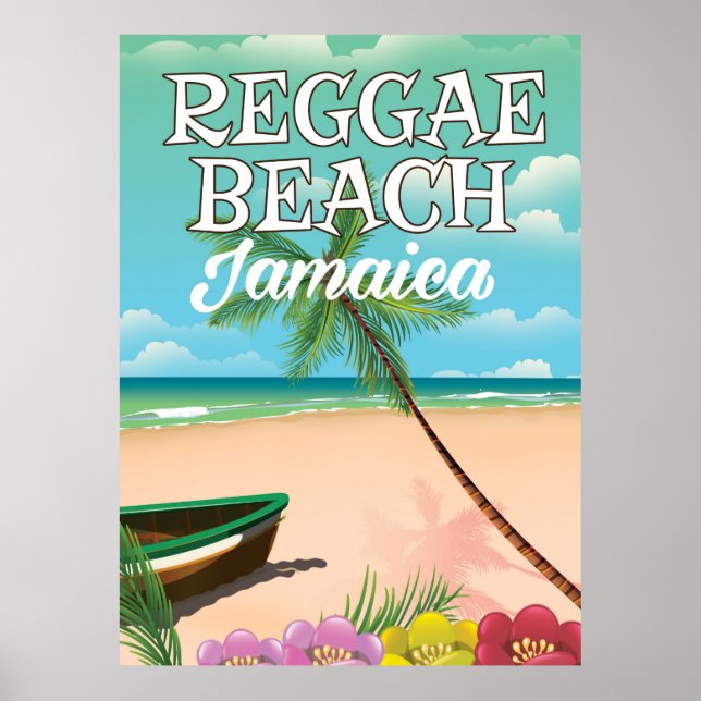 Poster de viagens Reggae Beach Jamaica (Frente)