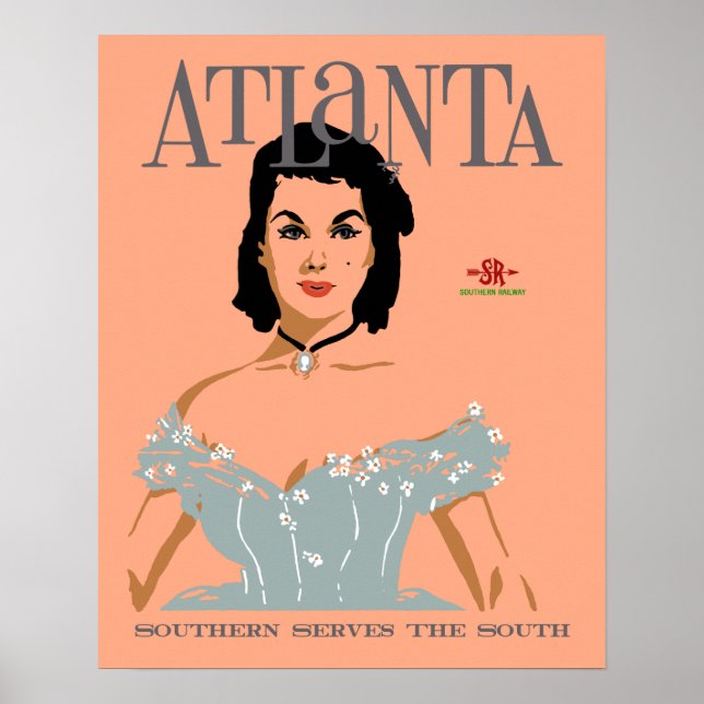 Poster de viagens Retro Atlanta (Frente)