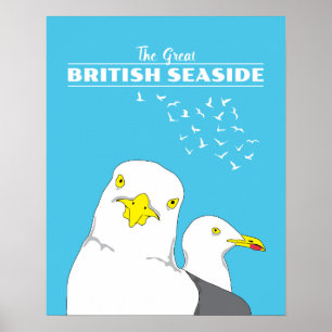 Poster de viagens Retro de Seagull de Seagull
