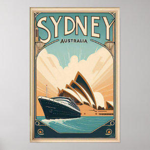 Poster de viagens Retroativo Sydney Austrália