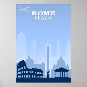 Poster de viagens Roma-Itália