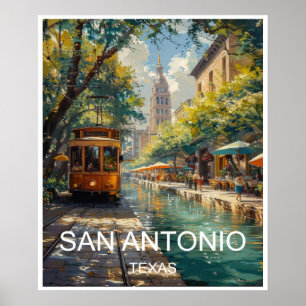 Poster de viagens San Antonio Texas
