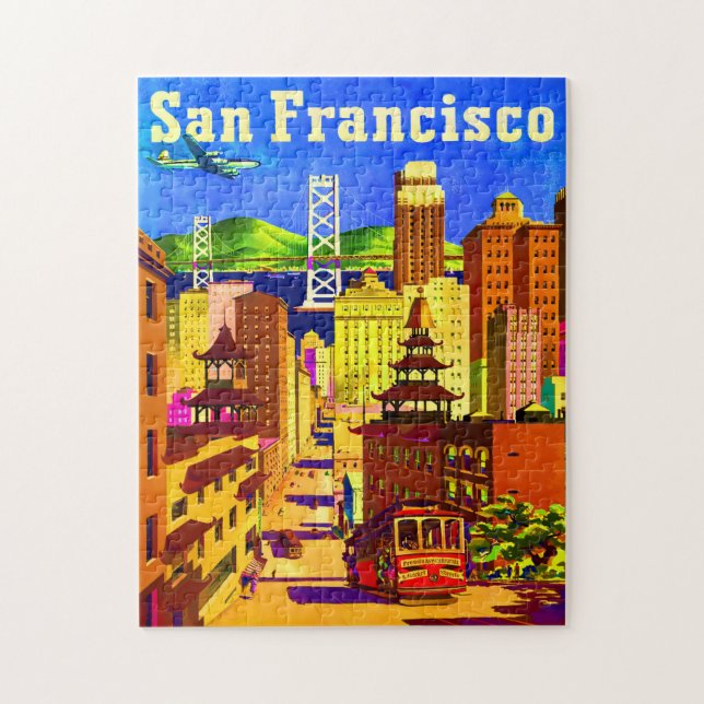 Poster de viagens San Francisco Quebra-cabeça (Vertical)