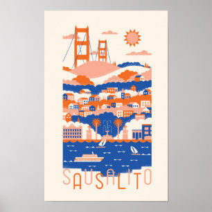 Poster de viagens Sausalito California