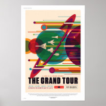 POSTER DE VIAGENS Sci Fi Futuro da NASA - Grande T