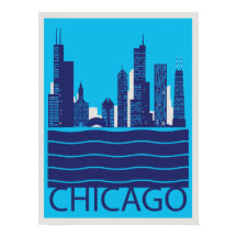Poster de viagens Skyline Chicago