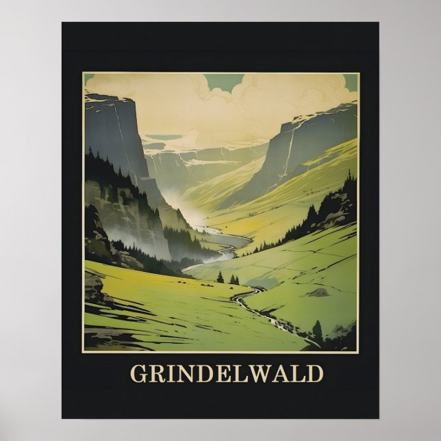 Poster de viagens Suiça Grindelwald (Frente)