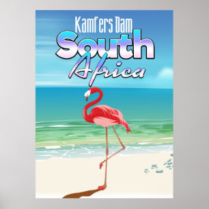 poster de viagens Sul-Africano do Kamfers Dam