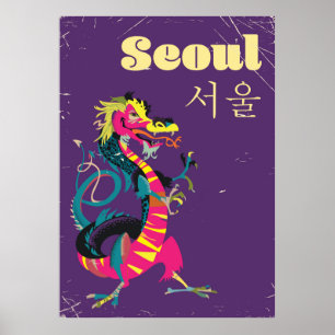 Poster de viagens sul-coreano Seul