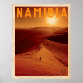 Poster de viagens sunset africano Vintage