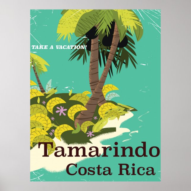 Poster de viagens Tamarindo Costa Rica (Frente)