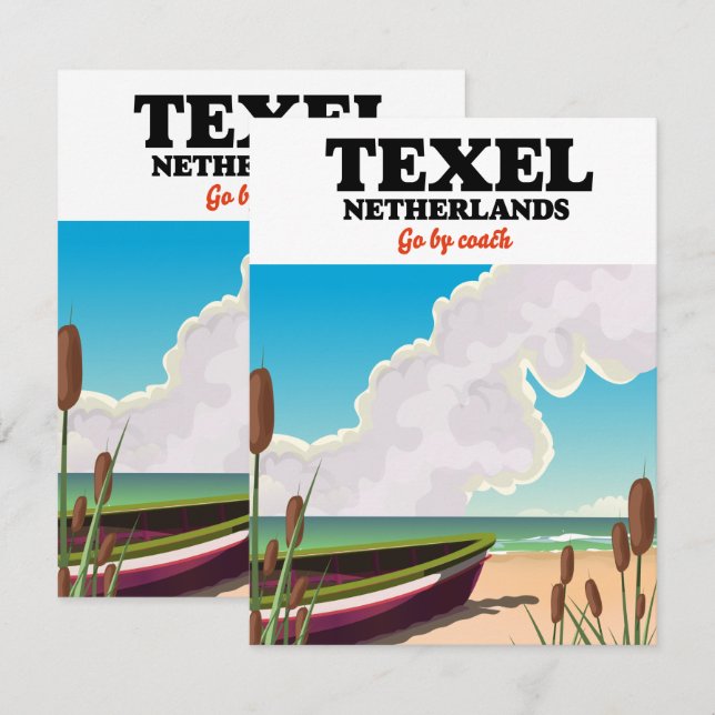 Poster de viagens Texel Países Baixos (Frente/Verso)