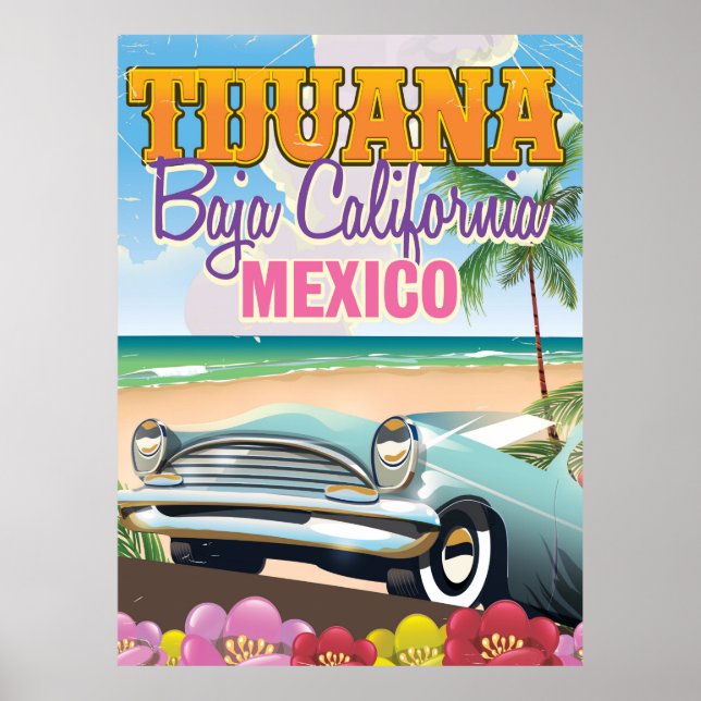 Poster de viagens Tijuana Baja California México (Frente)