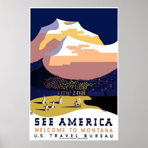Poster de viagens - veja América
