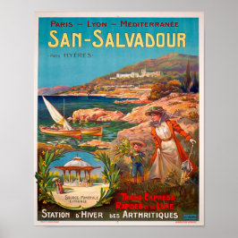 Poster de viagens Vintage 1900 San Salvadour