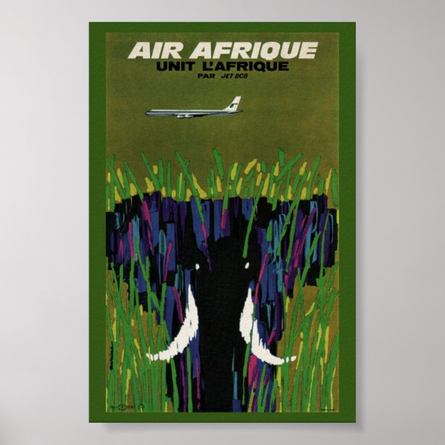 Poster de viagens Vintage African (Frente)