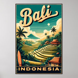 Poster de viagens Vintage Bali
