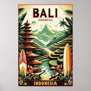 Poster de viagens Vintage Bali