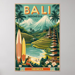 Poster de viagens Vintage Bali