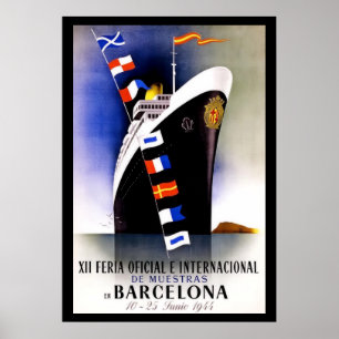 Poster de viagens Vintage Barcelona