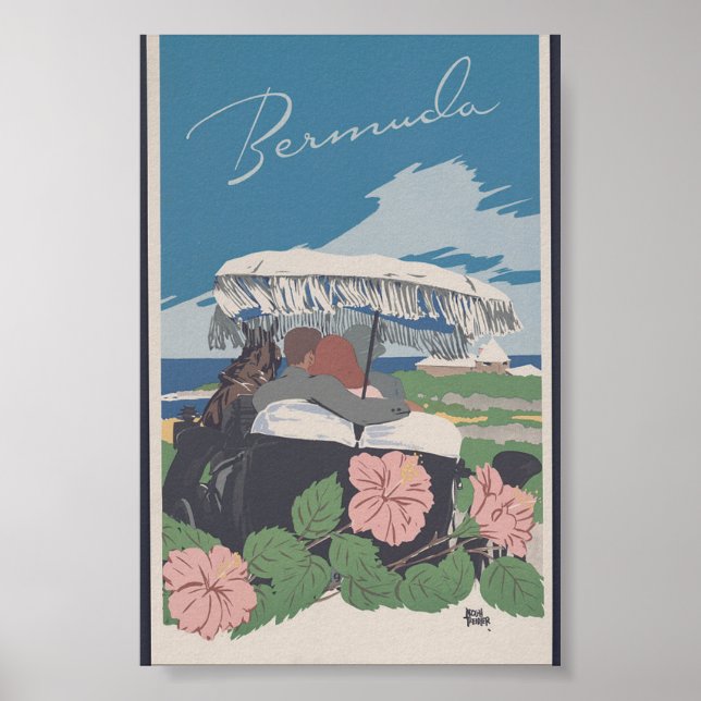 Poster de viagens Vintage Bermuda (Frente)