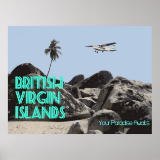 Poster de viagens Vintage BVI
