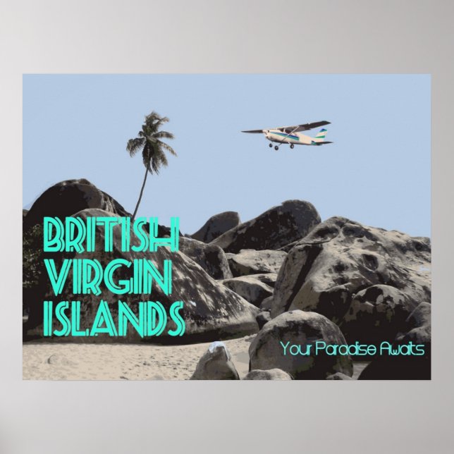 Poster de viagens Vintage BVI (Frente)