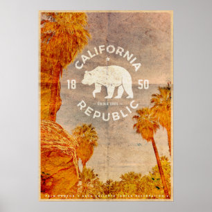 Poster de viagens Vintage California