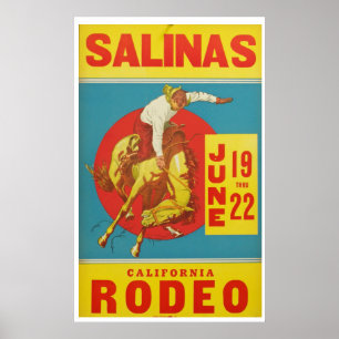 Poster de viagens Vintage California Rodeo