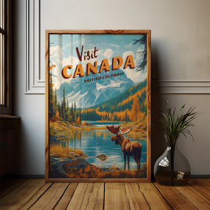 Poster de viagens Vintage Canada - British Columbi
