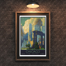 Poster de viagens Vintage Chicago