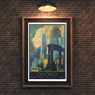 Poster de viagens Vintage Chicago