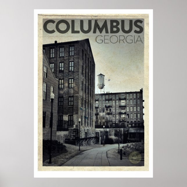 Poster de viagens Vintage Columbus (Frente)